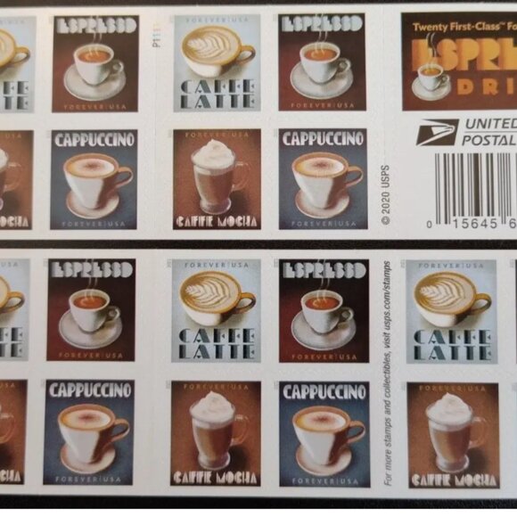 50 BOOKs of 1000 USPS Espresso Drinks Self-Adhesive Forever Stamps 2021 - Picture 2 of 5